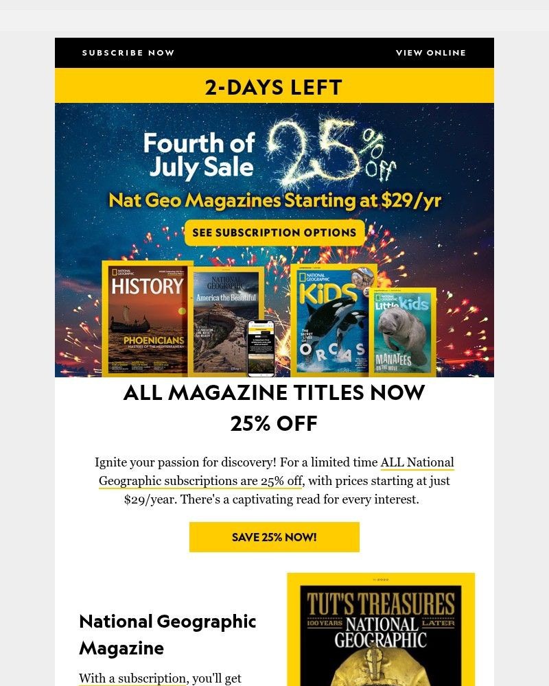 Screenshot of email with subject /media/emails/ends-soon-25-off-all-magazines-starting-at-just-29-includes-nat-geo-kids-and-hist_7j6fWKE.jpg
