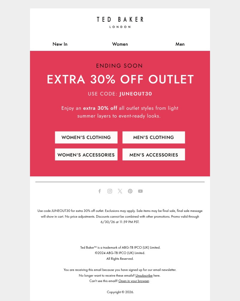 Screenshot of email with subject /media/emails/ends-soon-extra-30-off-outlet-3e1295-cropped-a7bed7d9.jpg