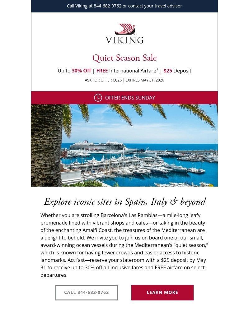 Screenshot of email with subject /media/emails/ends-soon-quiet-season-sale-on-mediterranean-voyages-af6cf3-cropped-3019896b.jpg