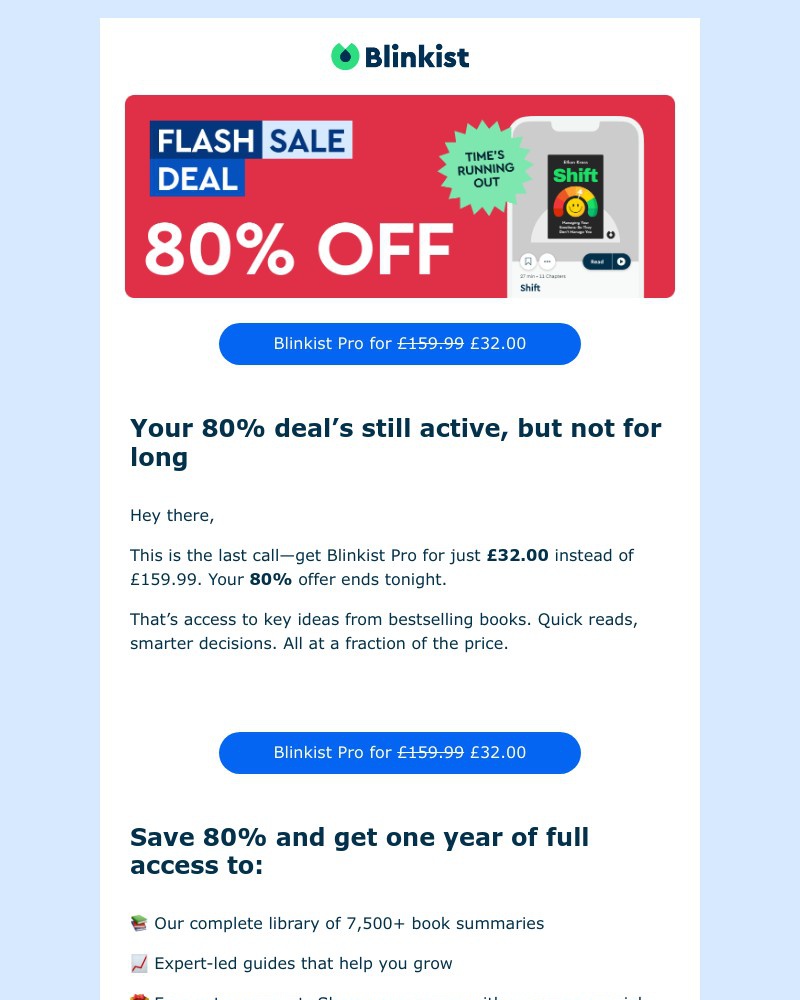 Screenshot of email with subject /media/emails/ends-today-your-80-off-for-blinkist-pro-b1e0be-cropped-6039c2dd.jpg