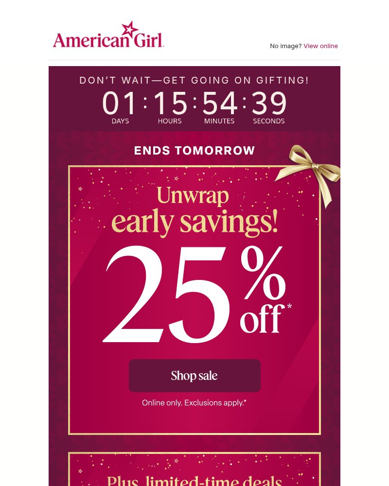 Screenshot of email with subject /media/emails/ends-tomorrow-25-off-a9802e-cropped-34dbff40.jpg