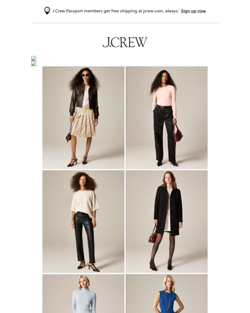 Screenshot of email sent to a J.Crew Newsletter subscriber