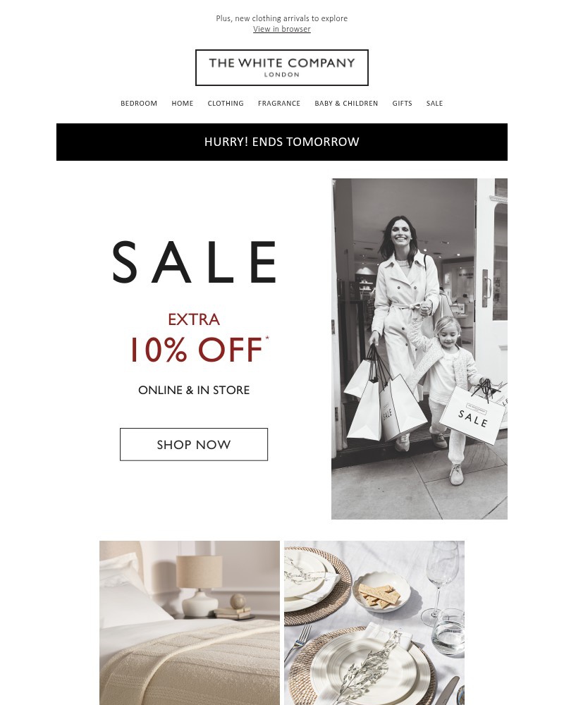 Screenshot of email with subject /media/emails/ends-tomorrow-extra-10-off-sale-b2e7e8-cropped-b6710052.jpg