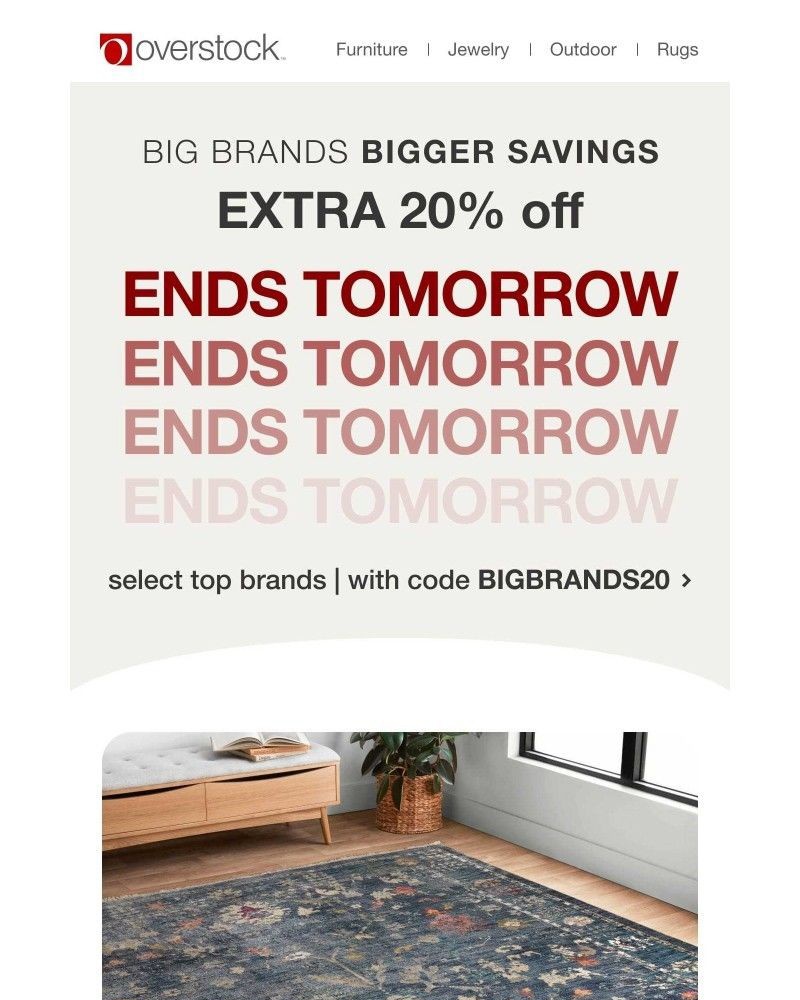 Screenshot of email with subject /media/emails/ends-tomorrow-extra-20-off-big-brands-03bb2e-cropped-8371799f.jpg