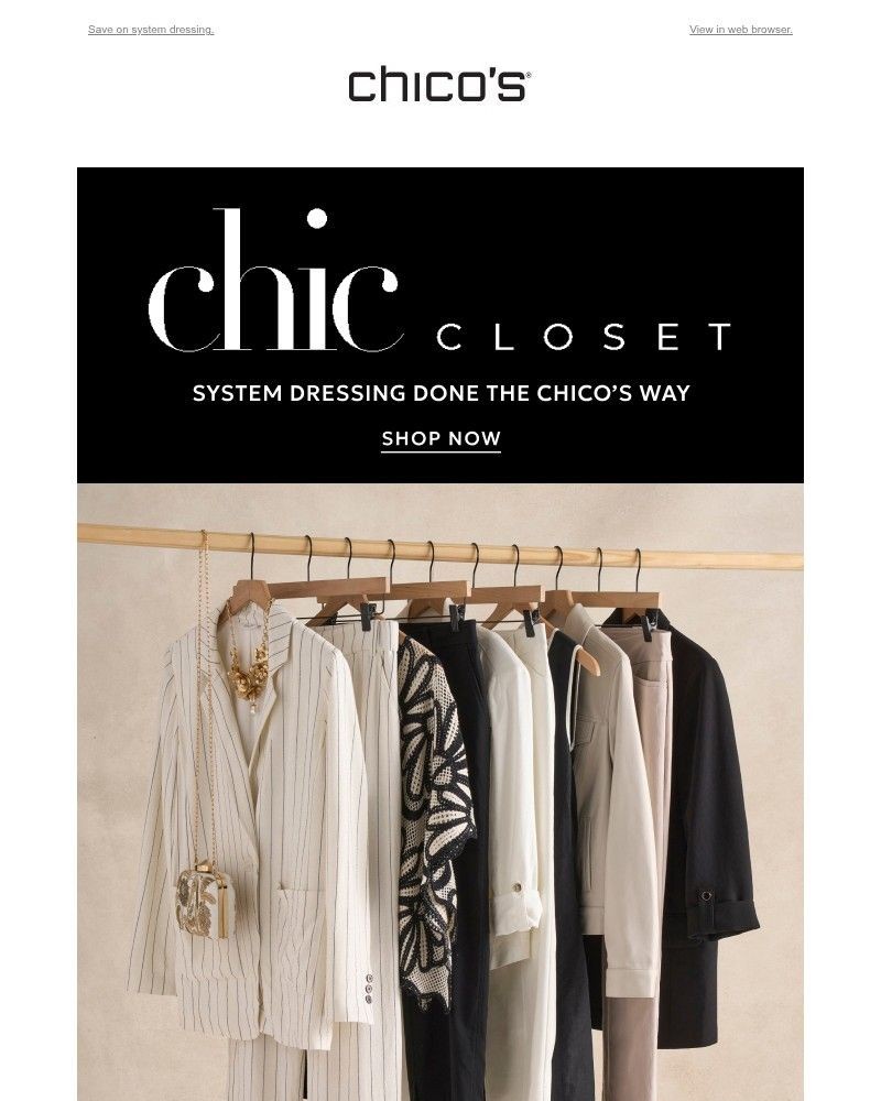 Screenshot of email sent to a Chico’s Newsletter subscriber