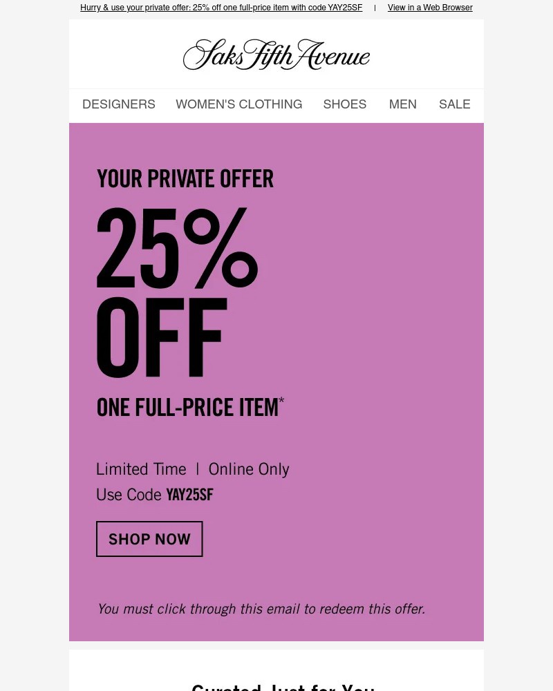 Screenshot of email with subject /media/emails/ends-tonight-25-off-one-item-560254-cropped-41360af1.jpg