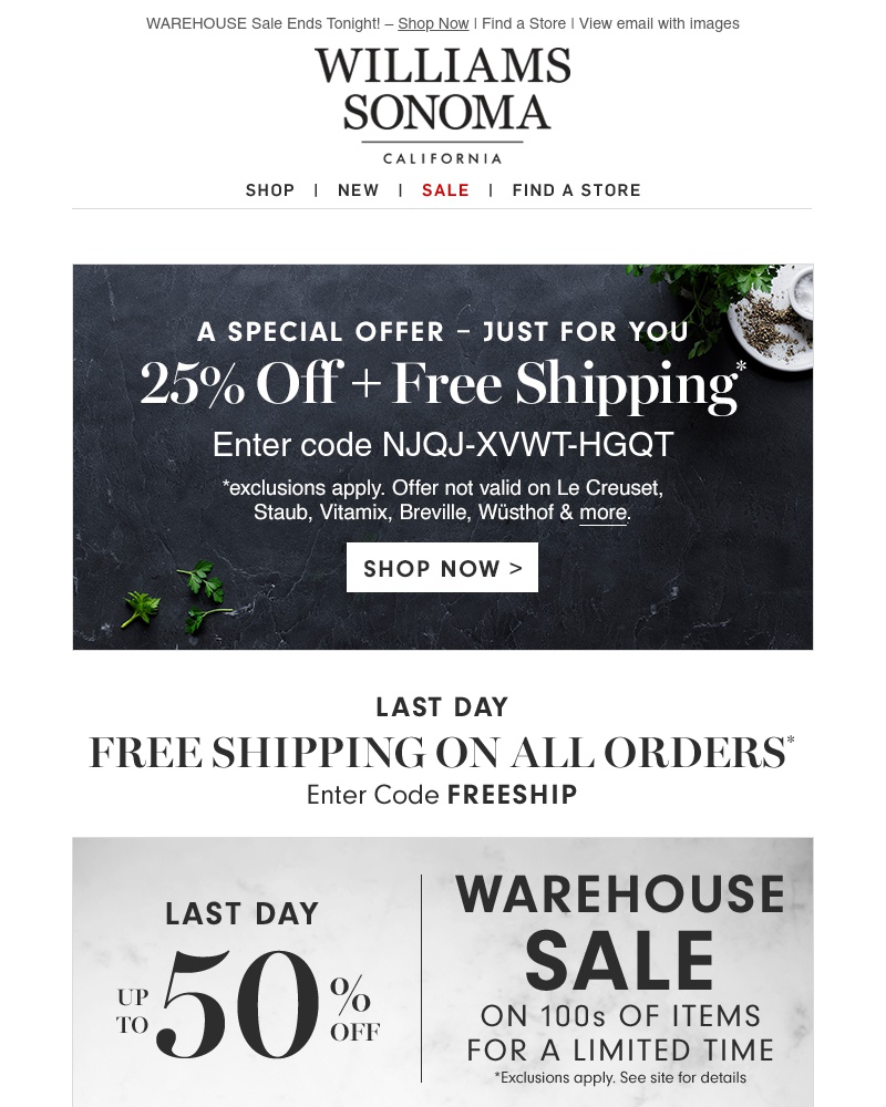 Screenshot of email with subject /media/emails/ends-tonight-all-clad-annual-sale-cookware-electrics-tools-more-your-code-for-25-_hZopl3M.jpg