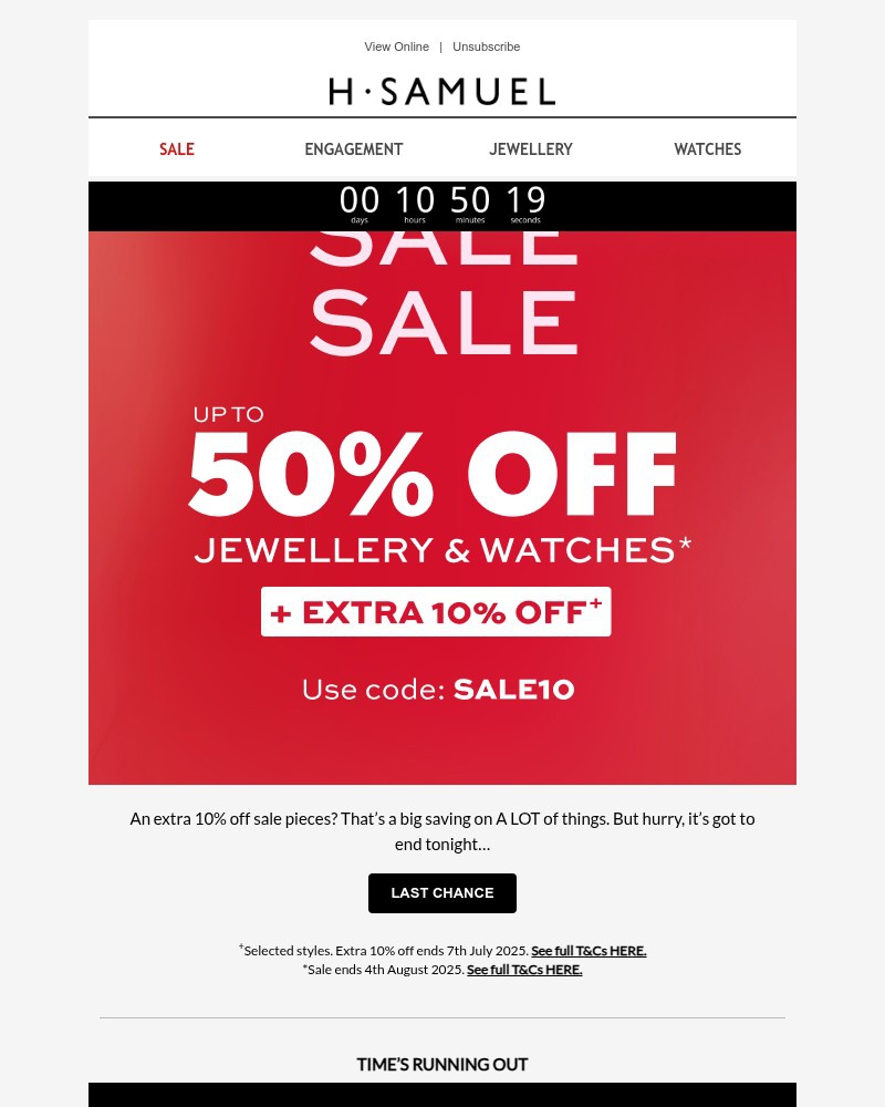 Screenshot of email with subject /media/emails/ends-tonight-extra-10-off-sale-4ef26f-cropped-67bdbda2.jpg