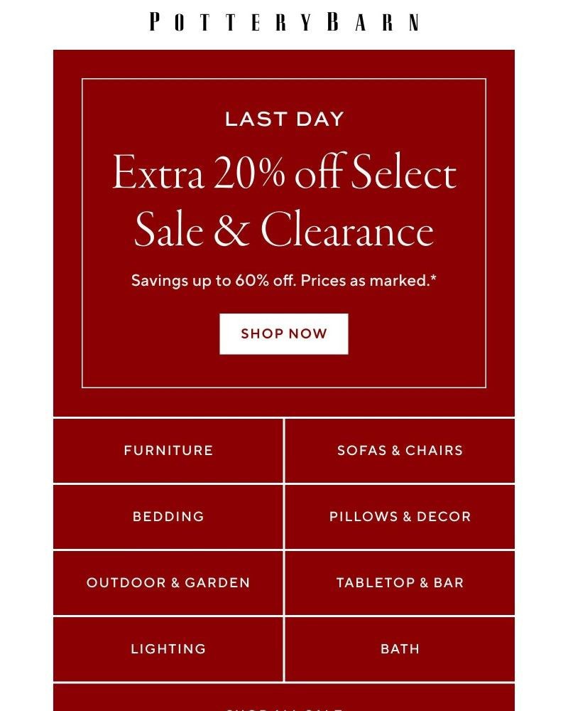 Screenshot of email with subject /media/emails/ends-tonight-extra-20-off-select-sale-clearance-965d9e-cropped-d7bfcf83.jpg