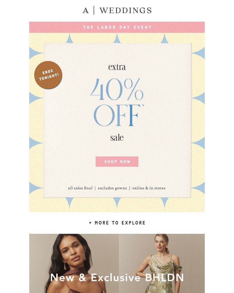 Screenshot of email with subject /media/emails/ends-tonight-extra-40-off-sale-4f0bad-cropped-ad6a12a4.jpg