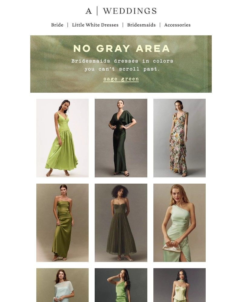 Screenshot of email sent to a Anthropologie Newsletter subscriber
