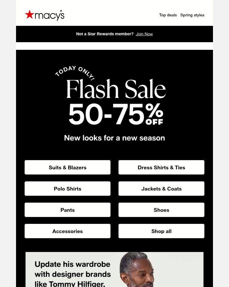 Screenshot of email sent to a Macy's Cart abandoner