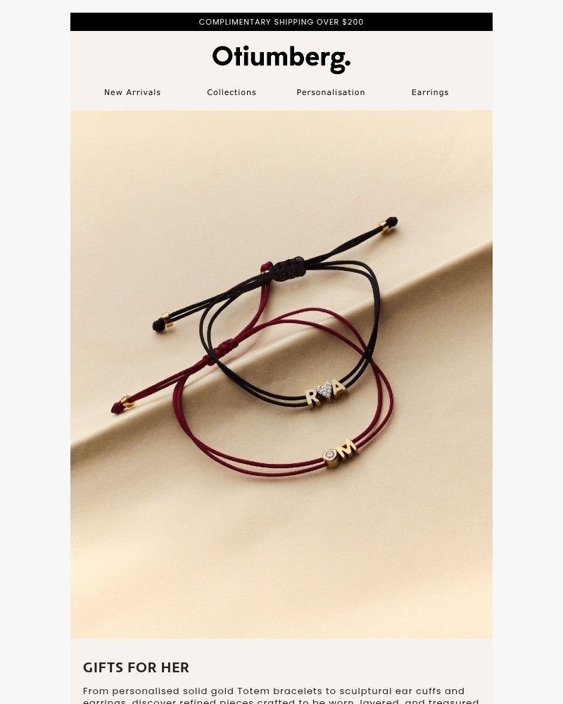 Screenshot of email sent to a Otiumberg Newsletter subscriber