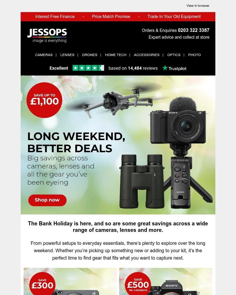 Screenshot of email sent to a Jessops Newsletter subscriber