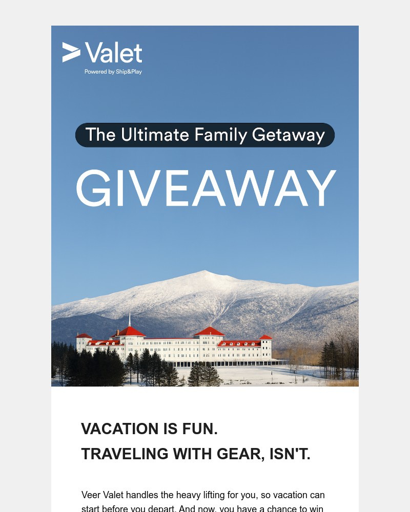 Screenshot of email sent to a Veer Newsletter subscriber