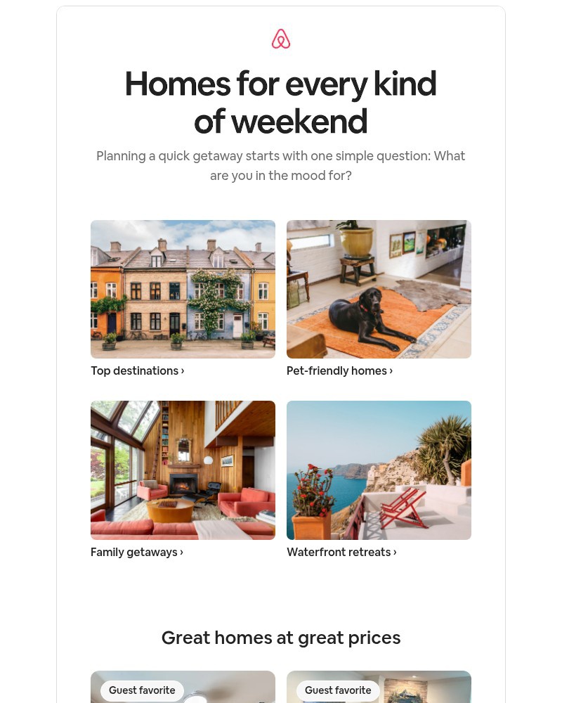 Screenshot of email sent to a Airbnb Registered user