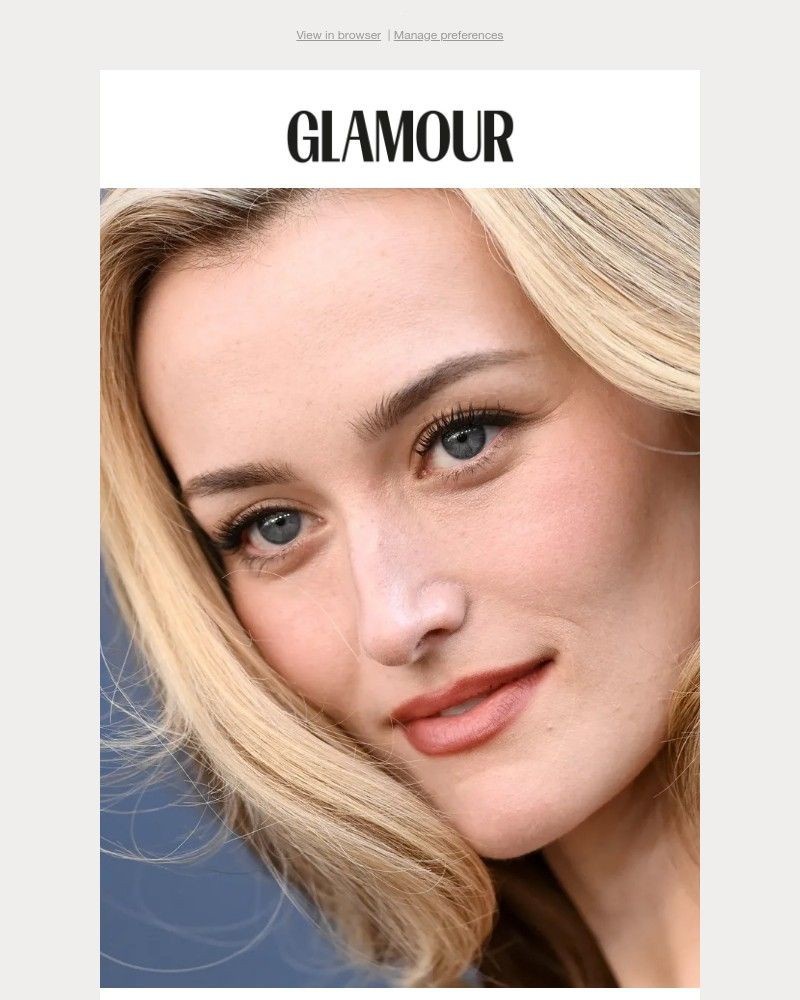 Screenshot of email sent to a Glamour Newsletter subscriber