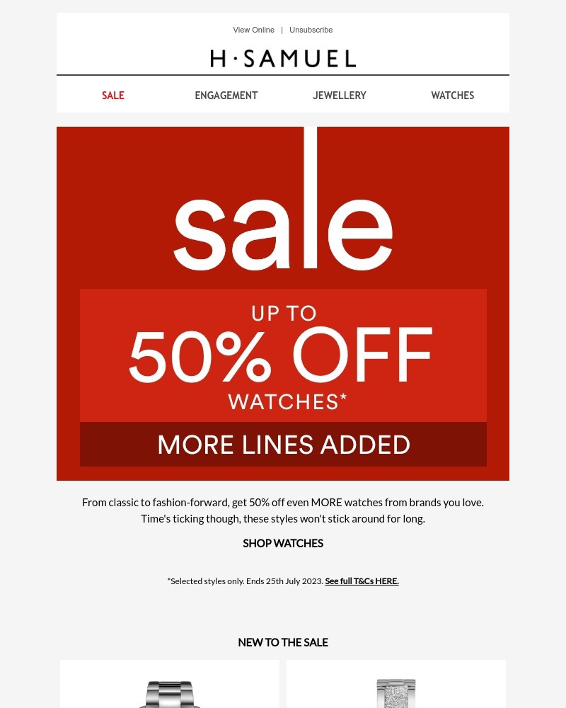 Screenshot of email with subject /media/emails/even-more-watches-added-to-sale-d3f675-cropped-8c276a4b.jpg