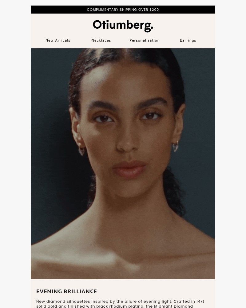 Screenshot of email sent to a Otiumberg Newsletter subscriber