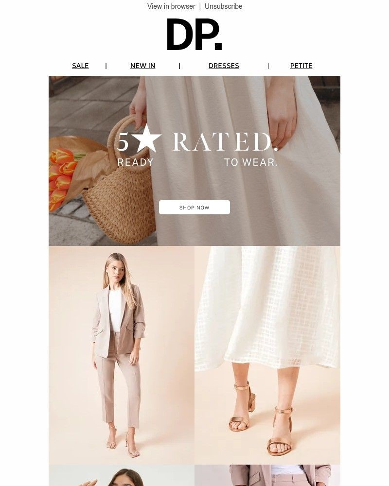 Screenshot of email sent to a Dorothy Perkins Newsletter subscriber