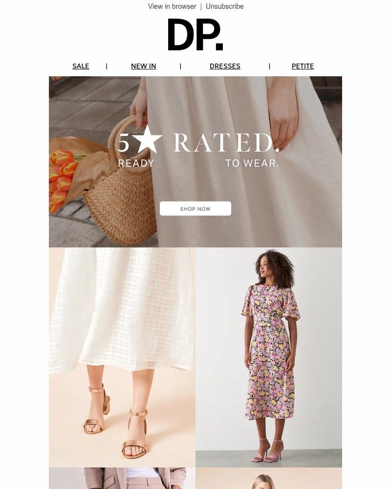 Screenshot of email sent to a Dorothy Perkins Newsletter subscriber