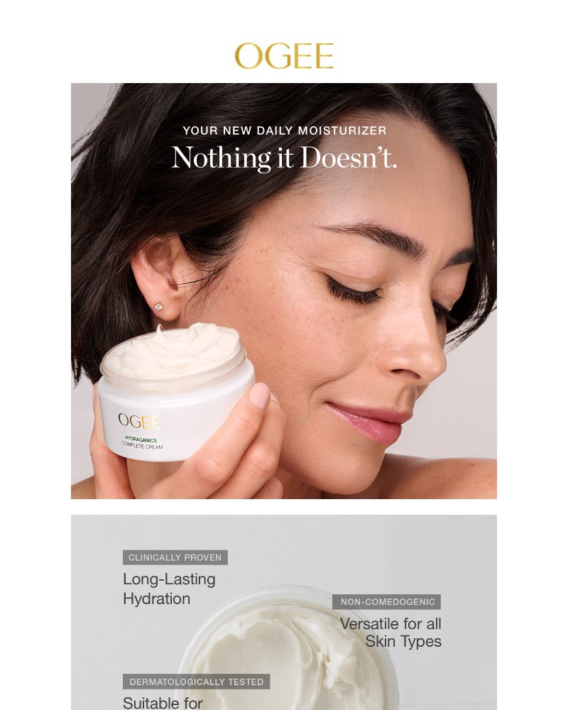 Screenshot of email sent to a Ogee Newsletter subscriber