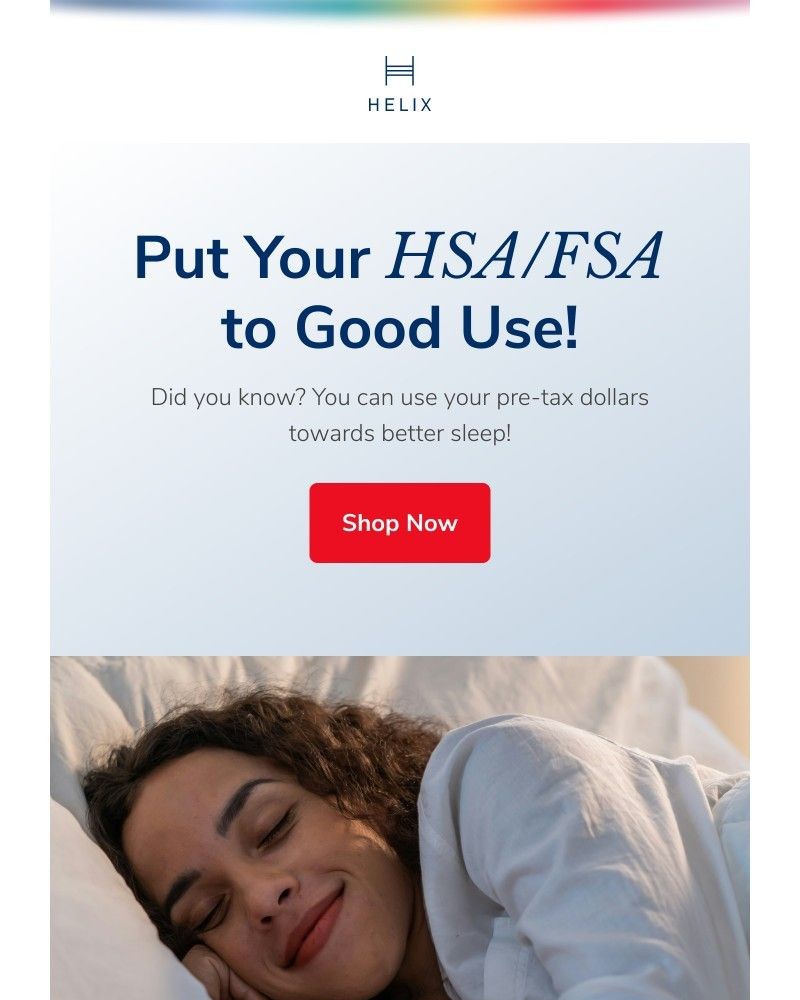 Screenshot of email sent to a Helix Newsletter subscriber