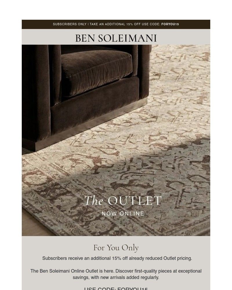 Screenshot of email with subject /media/emails/exclusive-15-off-outlet-for-our-subscribers-0b9c65-cropped-d6950366.jpg