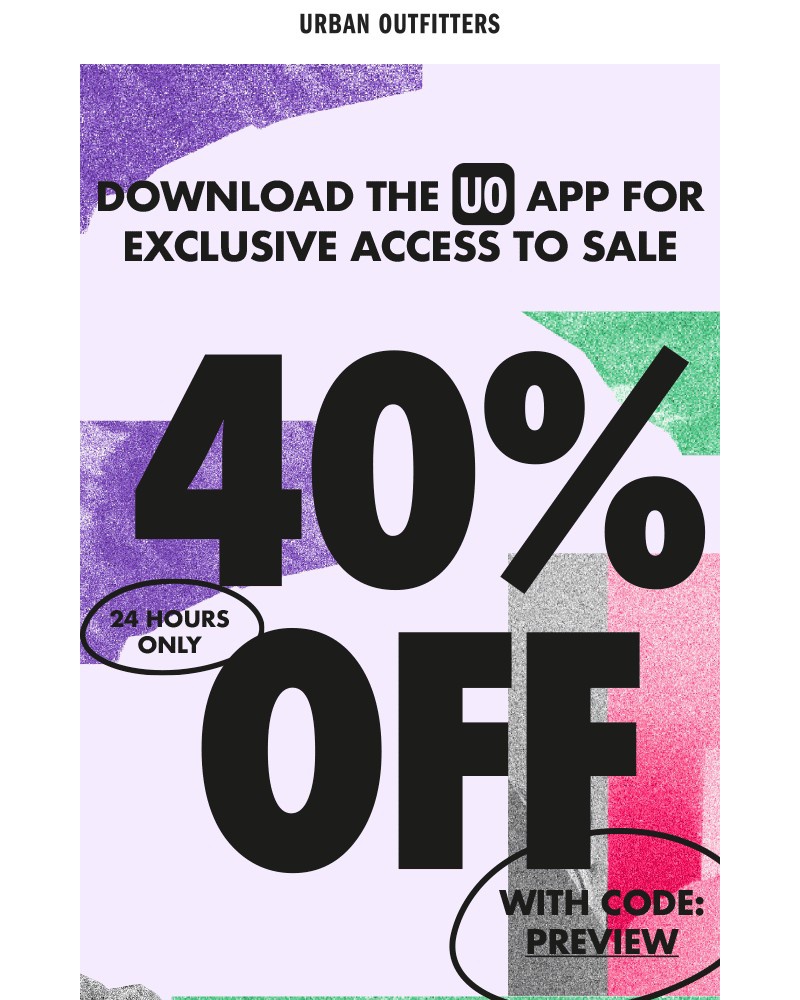 Screenshot of email with subject /media/emails/exclusive-access-40-off-sale-e224ea-cropped-e2c896fa.jpg