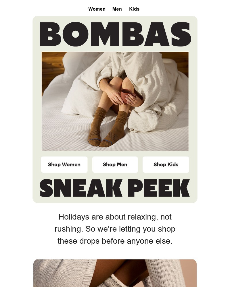 Screenshot of email with subject /media/emails/exclusive-access-the-cozy-drop-c9ffd8-cropped-827b0ea4.jpg