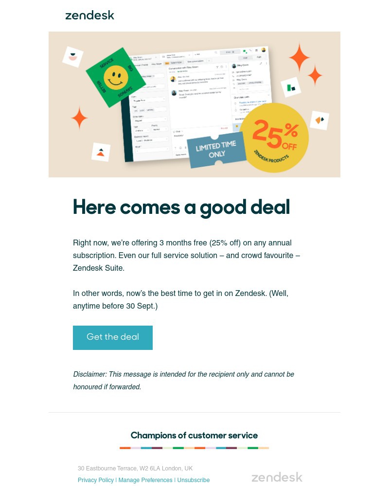 Screenshot of email with subject /media/emails/exclusive-access-to-a-zendesk-sale-6f9d4c-cropped-a9959f9f.jpg