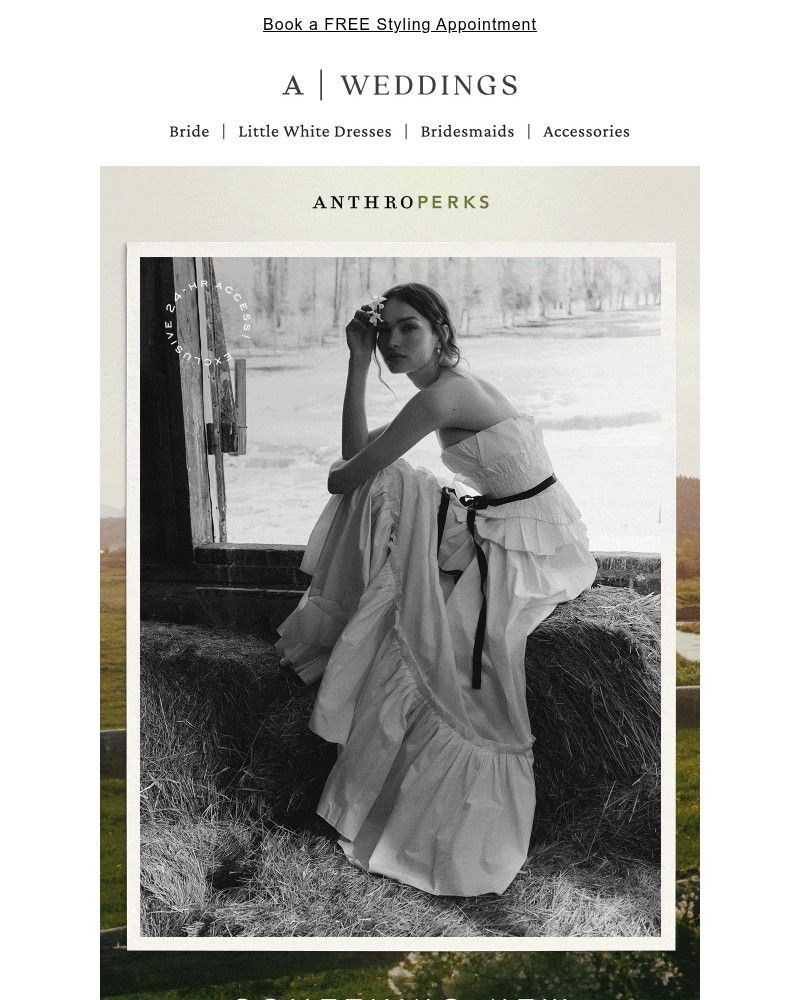 Screenshot of email sent to a Anthropologie Newsletter subscriber