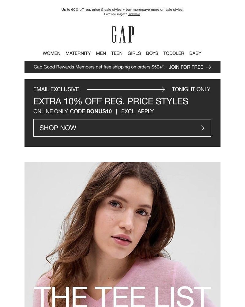 Screenshot of email with subject /media/emails/exclusive-extra-10-off-tonight-only-our-official-tee-checklist-bd8741-cropped-11489e38.jpg