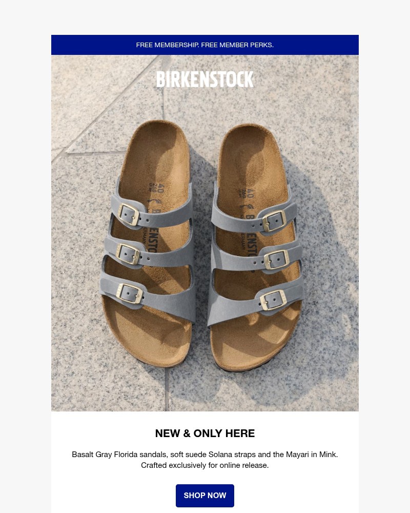 Screenshot of email sent to a Birkenstock Newsletter subscriber