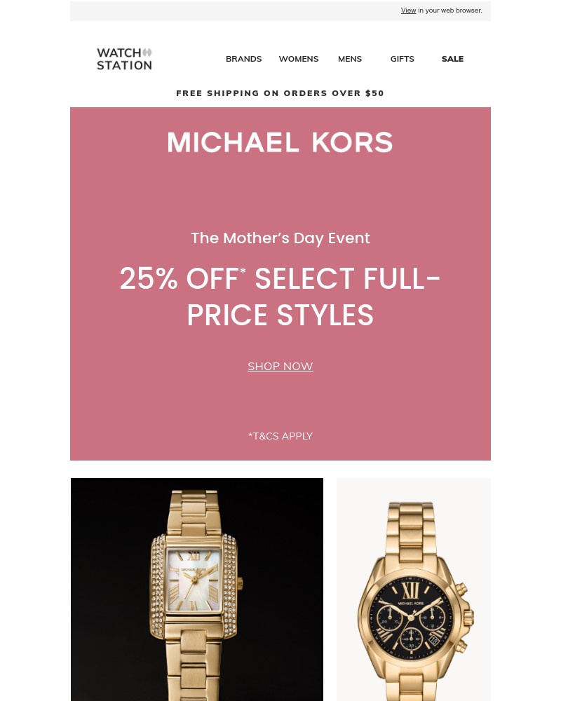 Screenshot of email with subject /media/emails/exclusive-sale-on-michael-kors-womens-watches-42a848-cropped-e2e1ea4d.jpg