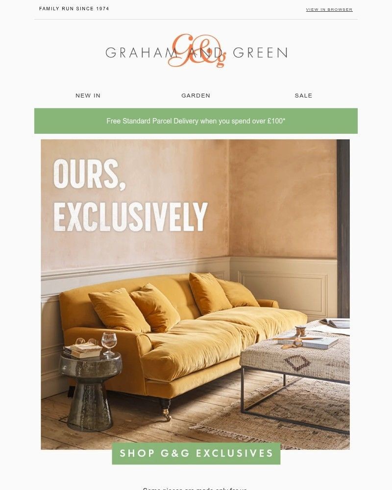 Screenshot of email sent to a Graham and Green Cart abandoner