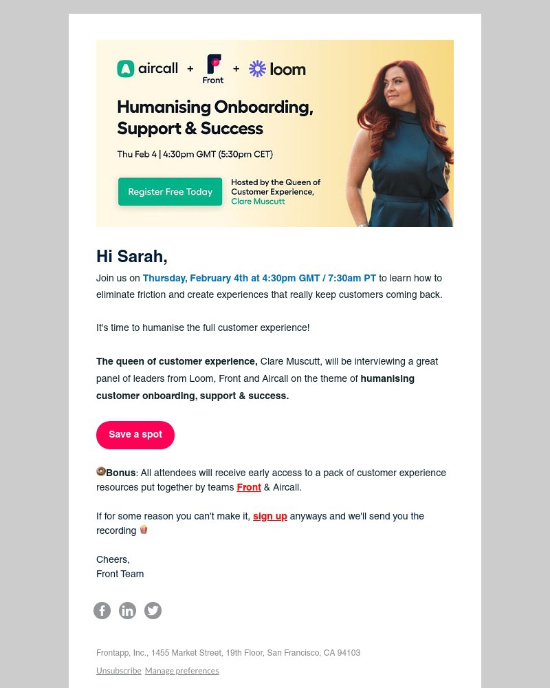Screenshot of email with subject /media/emails/exclusive-webinar-aircall-front-loom-humanising-customer-experience-6b1636-croppe_yCztR2C.jpg