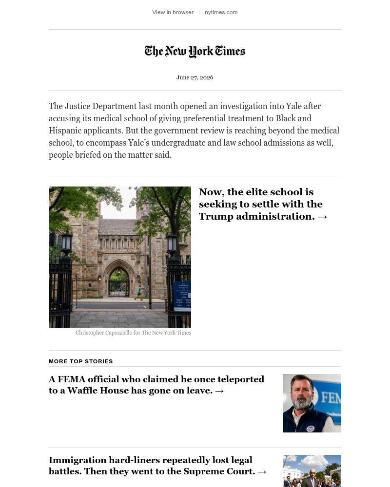 Screenshot of email with subject /media/emails/exclusive-yale-seeks-to-settle-with-trump-administration-de5e36-cropped-1a859af6.jpg