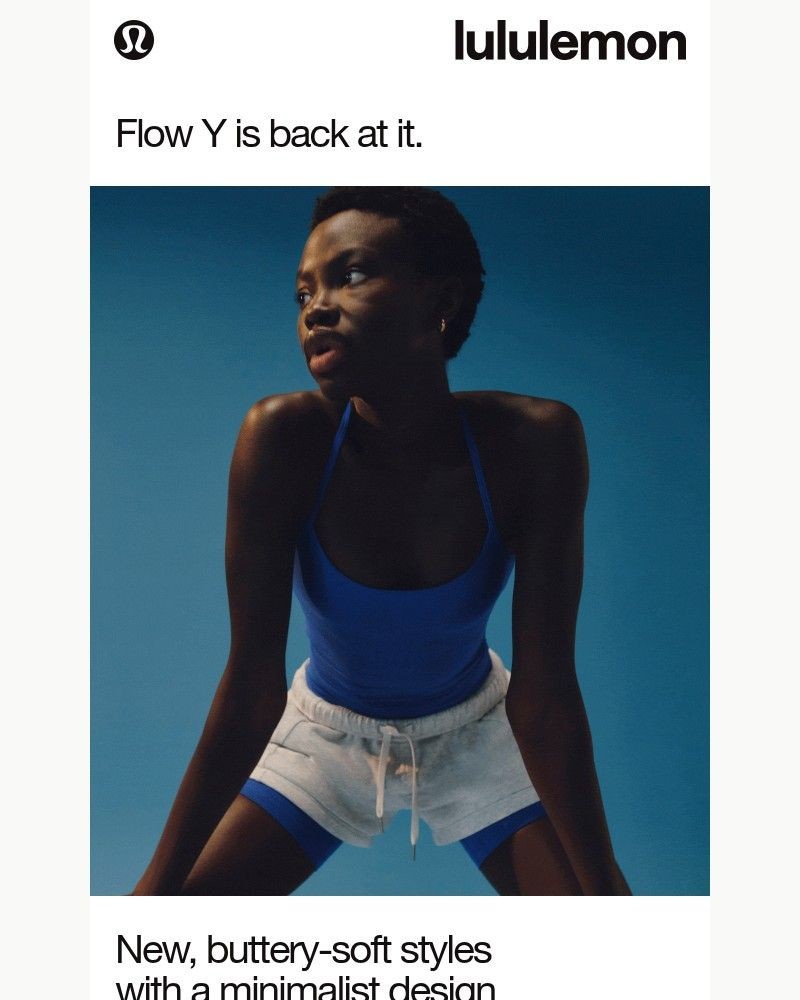 Screenshot of email sent to a Lululemon Registered user
