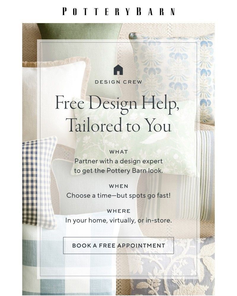 Screenshot of email sent to a Pottery Barn Cart abandoner