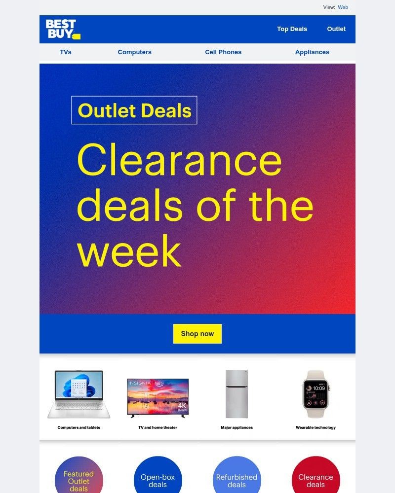 Screenshot of email sent to a Best Buy Newsletter subscriber
