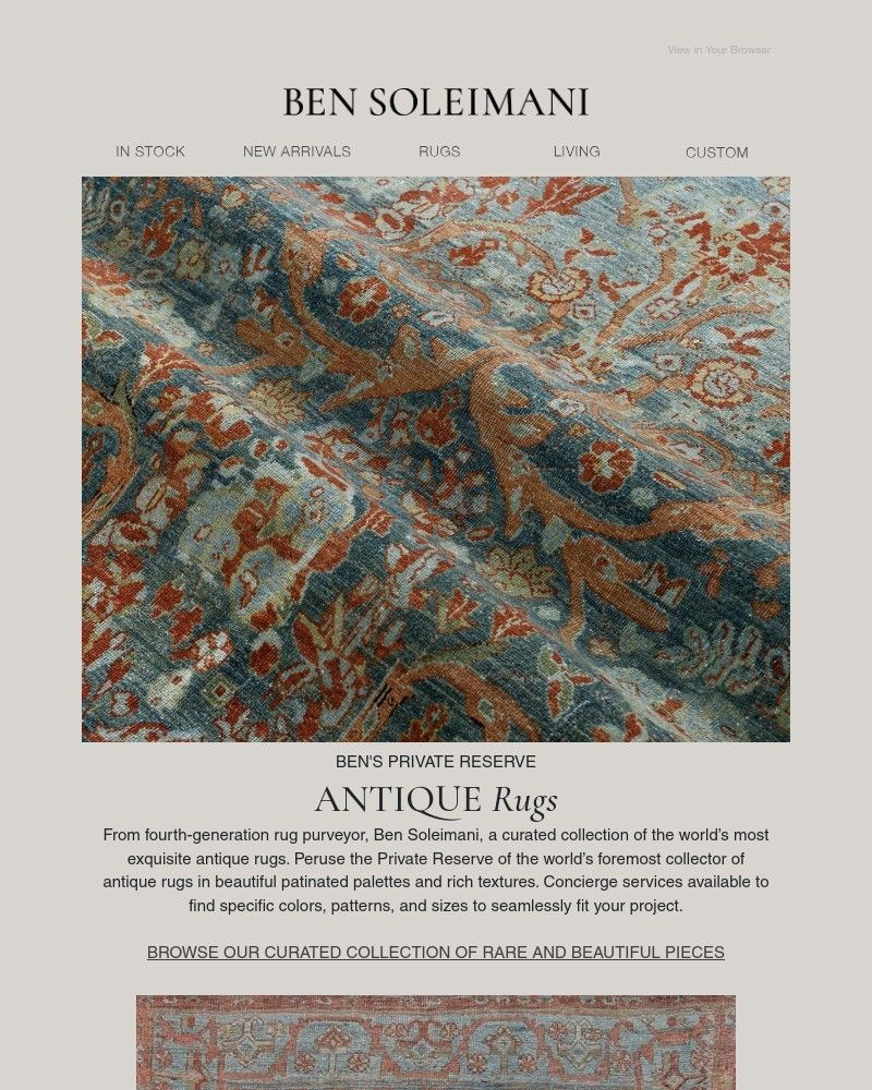 Screenshot of email with subject /media/emails/explore-our-latest-antique-rug-acquisitions-1a5408-cropped-20da4ab6.jpg