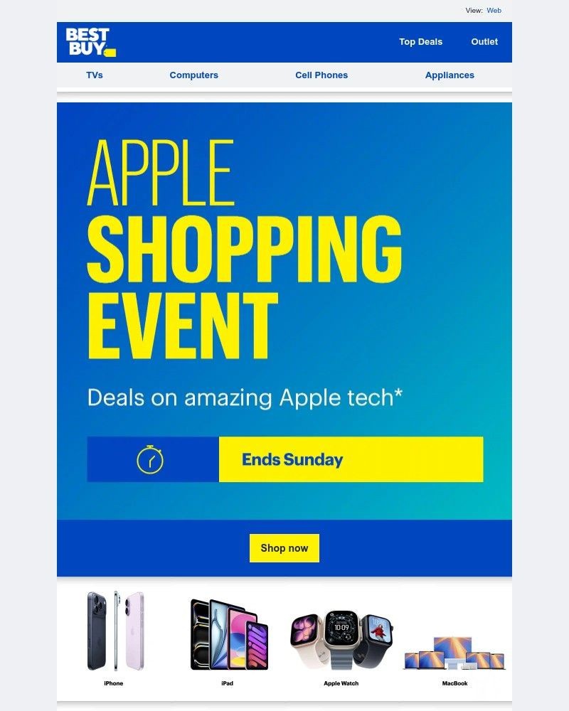 Screenshot of email sent to a Best Buy Newsletter subscriber