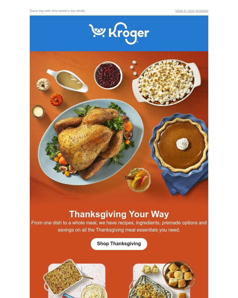 Screenshot of email sent to a Kroger Registered user