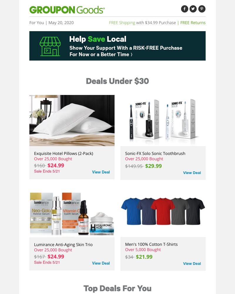 Screenshot of email with subject /media/emails/exquisite-hotel-pillows-2-pack-sonic-fx-solo-sonic-toothbrush-lumirance-anti-agin_G4LB5EY.jpg