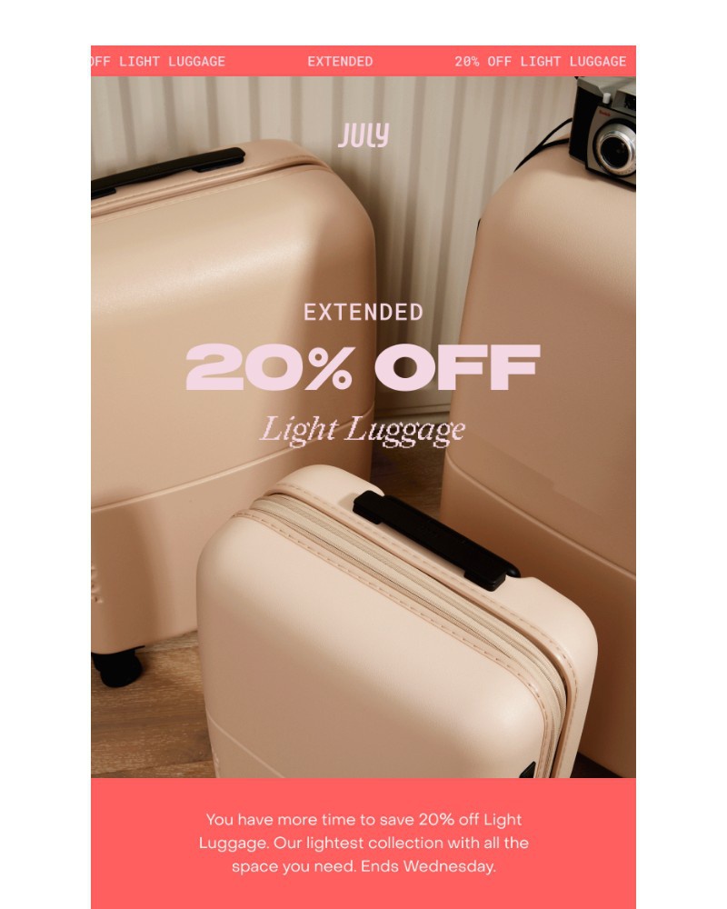 Screenshot of email sent to a July Newsletter subscriber