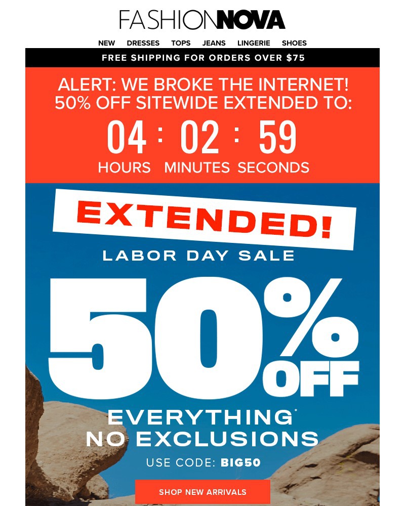 Screenshot of email with subject /media/emails/extended-our-50-off-sale-that-broke-the-internet-2d193d-cropped-2be632c8.jpg