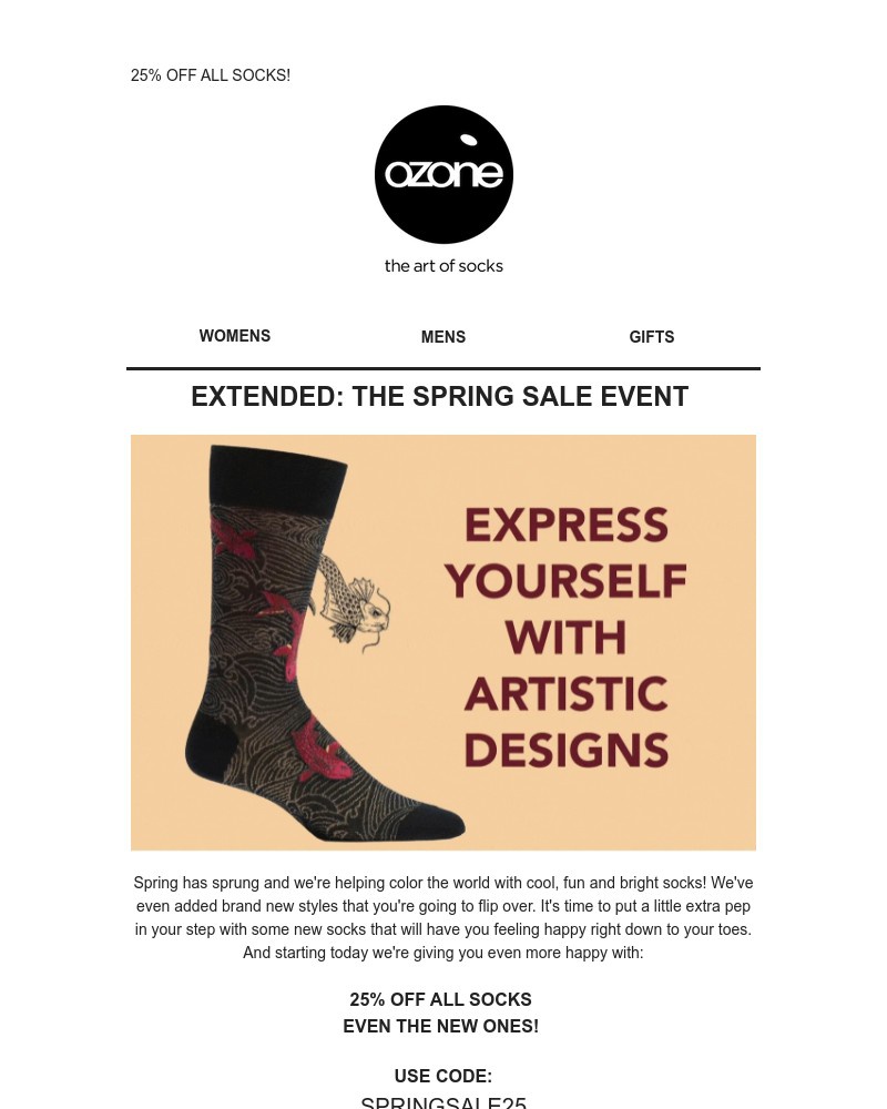 Screenshot of email with subject /media/emails/extended-the-spring-sale-25-off-all-socks-89dee6-cropped-046bd65e.jpg