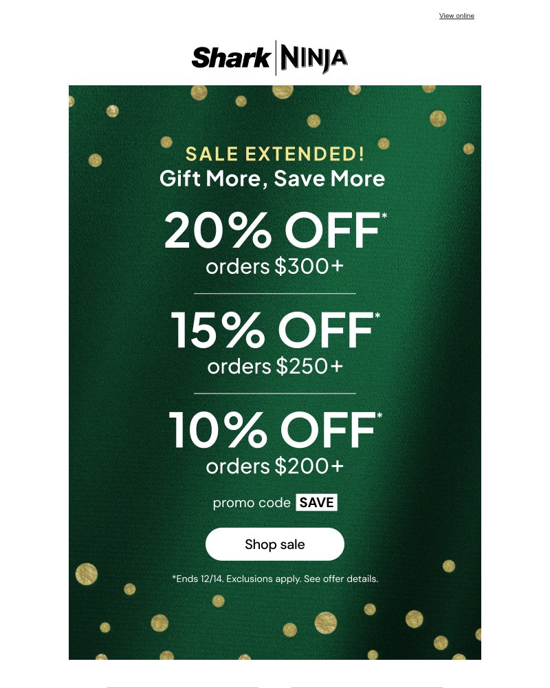 Screenshot of email sent to a Shark Newsletter subscriber