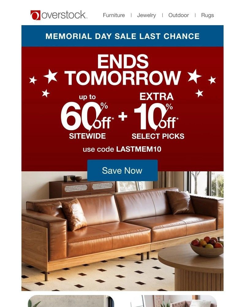 Screenshot of email with subject /media/emails/extra-10-off-ends-tomorrow-last-chance-memorial-day-sale-07bc34-cropped-e1d43c62.jpg